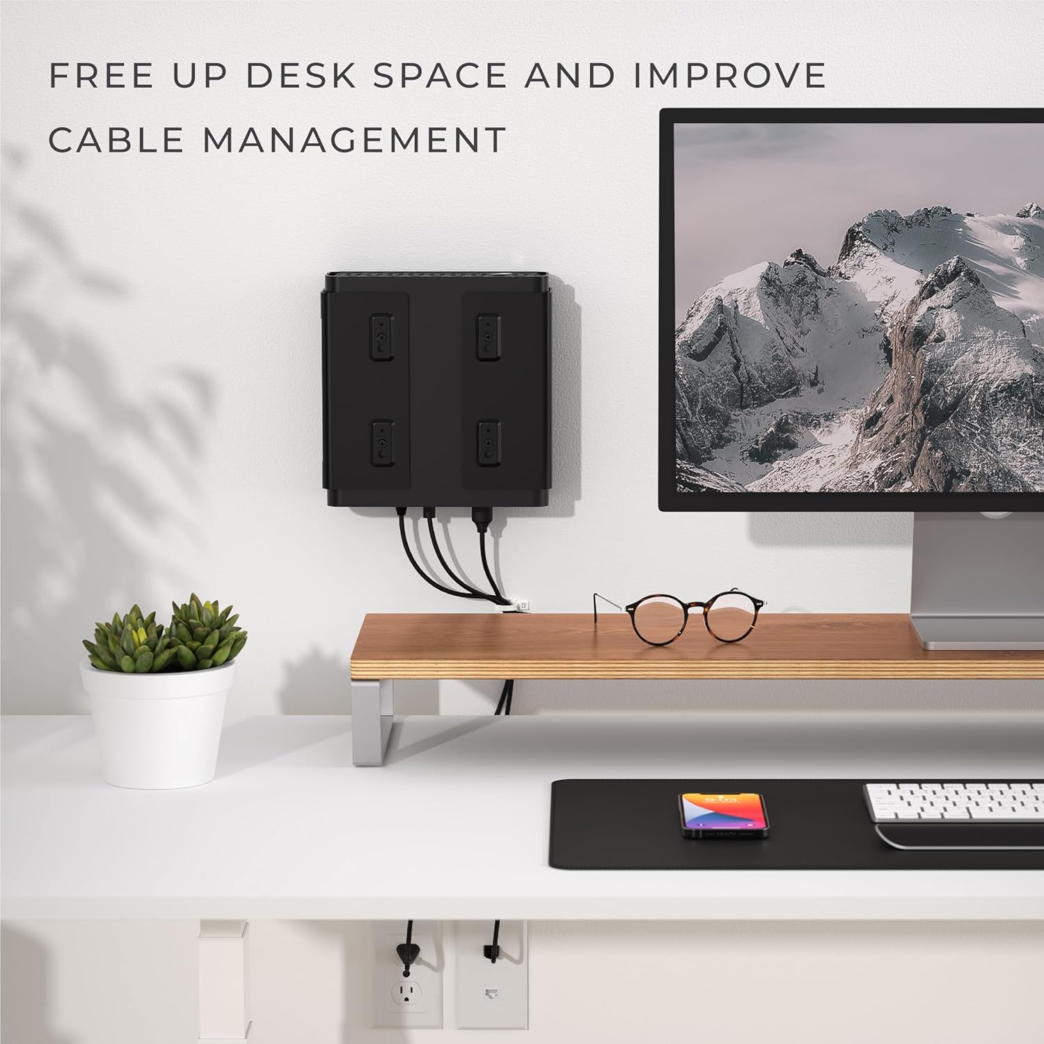 HumanCentric Dual VESA Sleeve Compatible with HP Z2 G9 Mini PC, VESA Mount Between a Monitor Arm and a Monitor, Under Desk or on a Wall, Z2 G9 Mini PC Mount Bracket