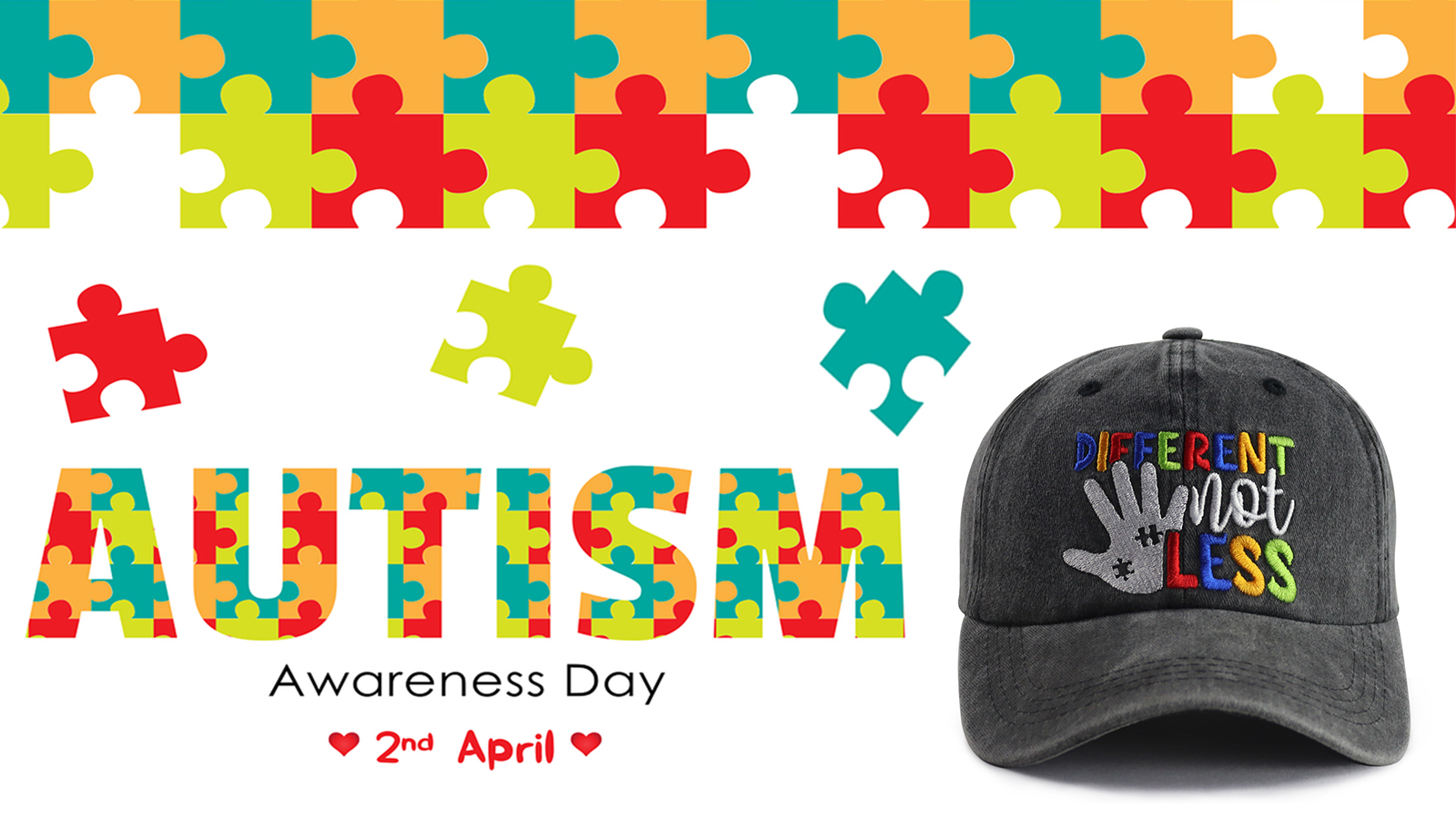 Autism Awareness Adjustable Snapback Hat - Unisex Polyester Cap With Oxford Lining, Flat Brim