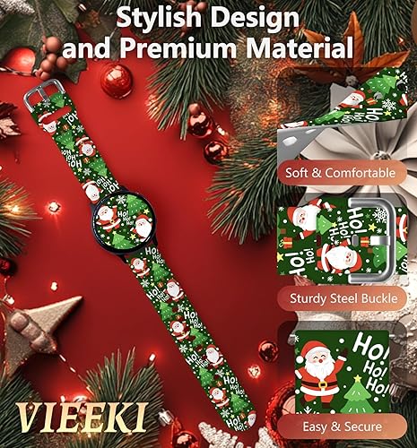 Vista 126 de Correas de reloj navideñas compatibles con Samsung Galaxy Watch de 1.575 pulgadas, 1.732 pulgadas, 0.787 pulgadas, correa de silicona de repuesto