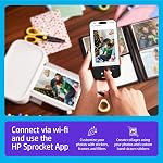 HP Sprocket Studio Plus 4x6 (10.2x15.2 cm) Wireless Instant Photo Printer – 118 Sheets & Cartridge Bundle, Wireless, Wi-Fi, Premium Dye Sublimation, Vibrant Color Pictures, White