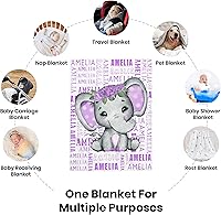 Vista 12 de Custom Name Blanket Throw Personalized Blanket for Kid with Names Customized Blanket with Name for Baby,Custom Blanket,Gift for Birthday Letter