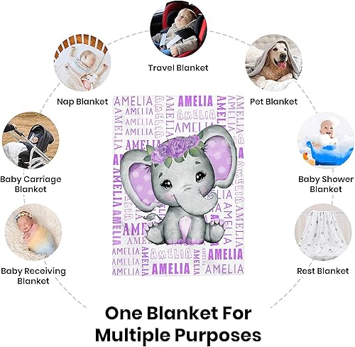 Miniatura 12 de Custom Name Blanket Throw Personalized Blanket for Kid with Names Customized Blanket with Name for Baby,Custom Blanket,Gift for Birthday Letter