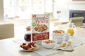 Great Grains Crunchy Pecan Whole Grain Cereal, 16-Ounce Boxes (Pack of 7)