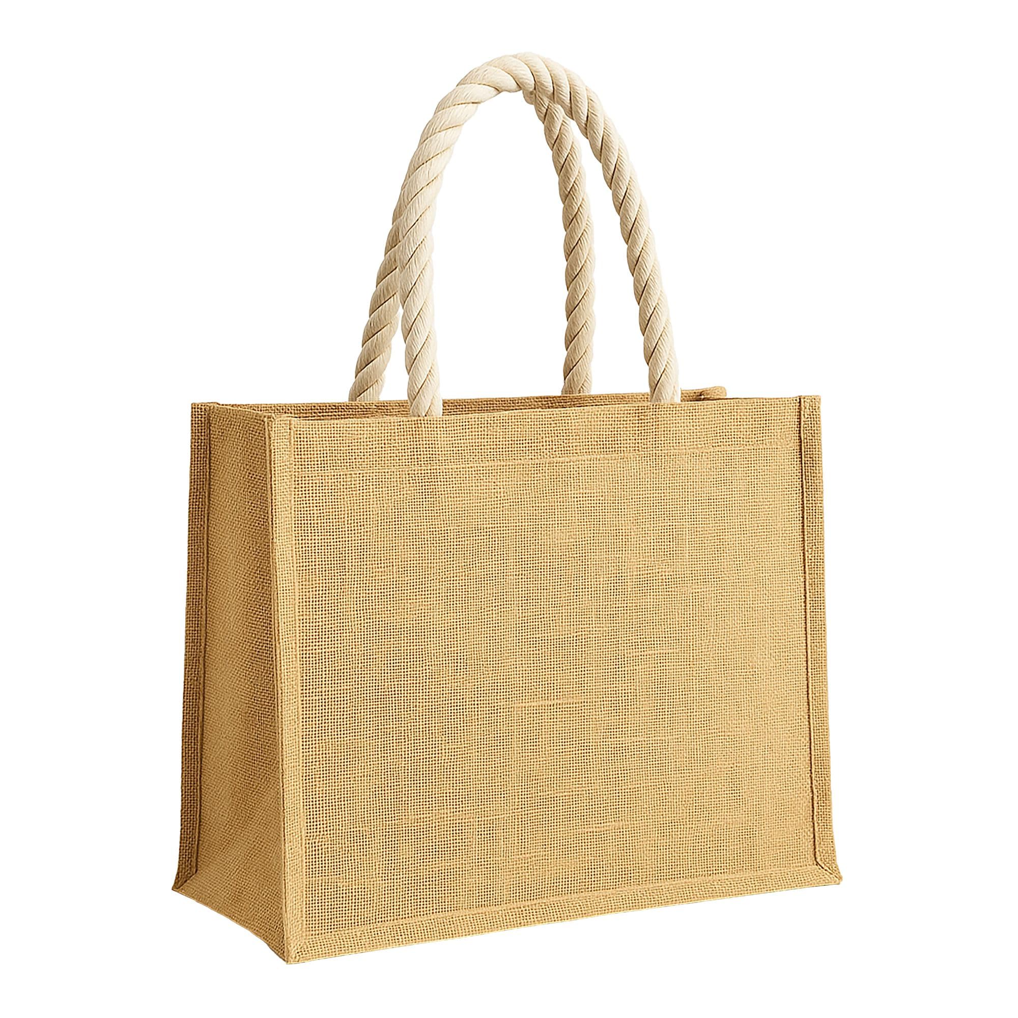 Artexia Borsa Juta Mare Grande 20L con Manici in Corda - Borsa Mare Juta Naturale con Soffietto e Inserti Colorati, Borsa Juta Personalizzabile 40x30x17 cm | Manici Lunghi