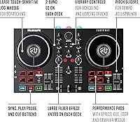 Vista 4 de Controlador de DJ y paquete DMX – Set de DJ con luces Paty, interfaz de audio y conectividad USB – Numark Party Mix II e interfaz SoundSwitch Micro