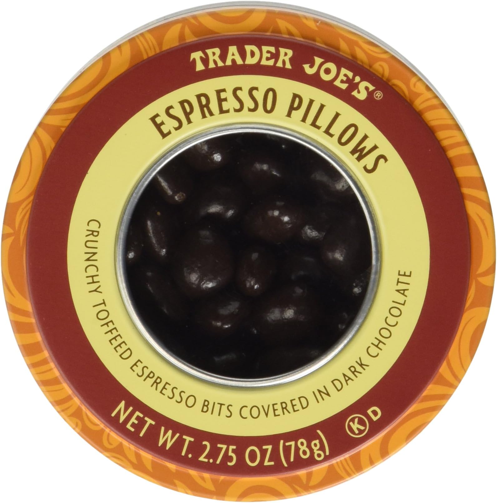 Trader Joe's Espresso Pillows Crunchy Toffeed Espresso Bits Covered in Dark Chocolate 2.75 oz