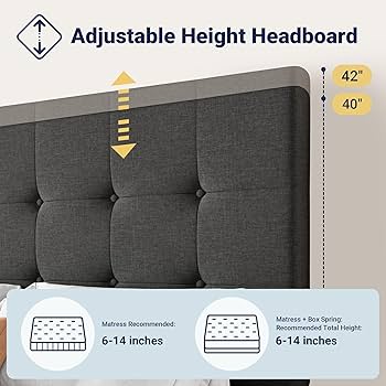 katieページ Amazon.com: Allewie Upholstered King Size Platform Bed Frame