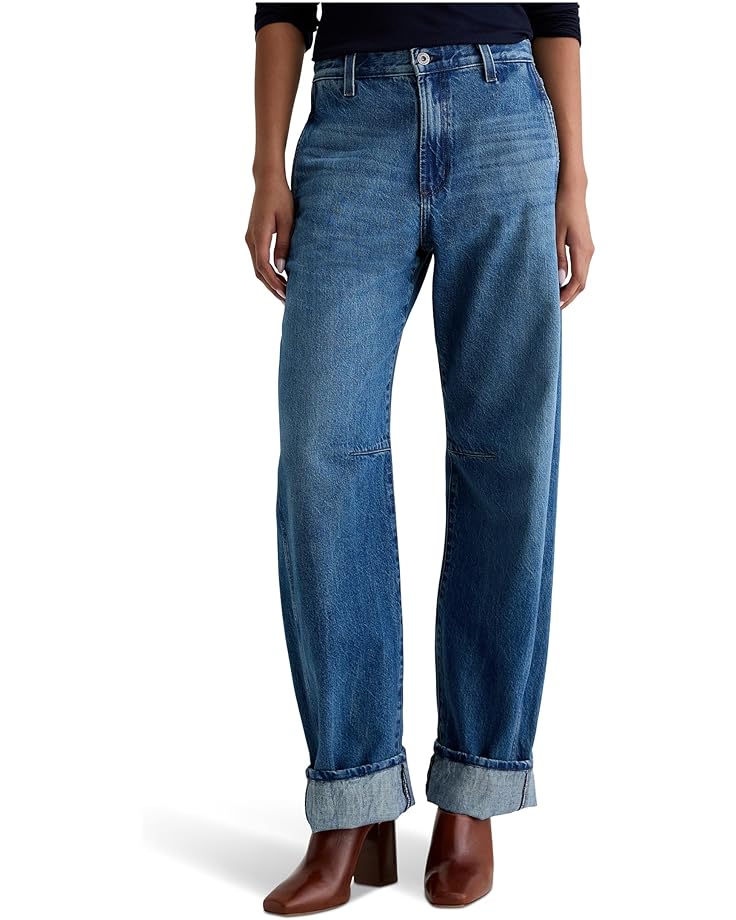 AG Jeans Mercer High Rise Cuffed Barrel Jean In Nouveau - Main View