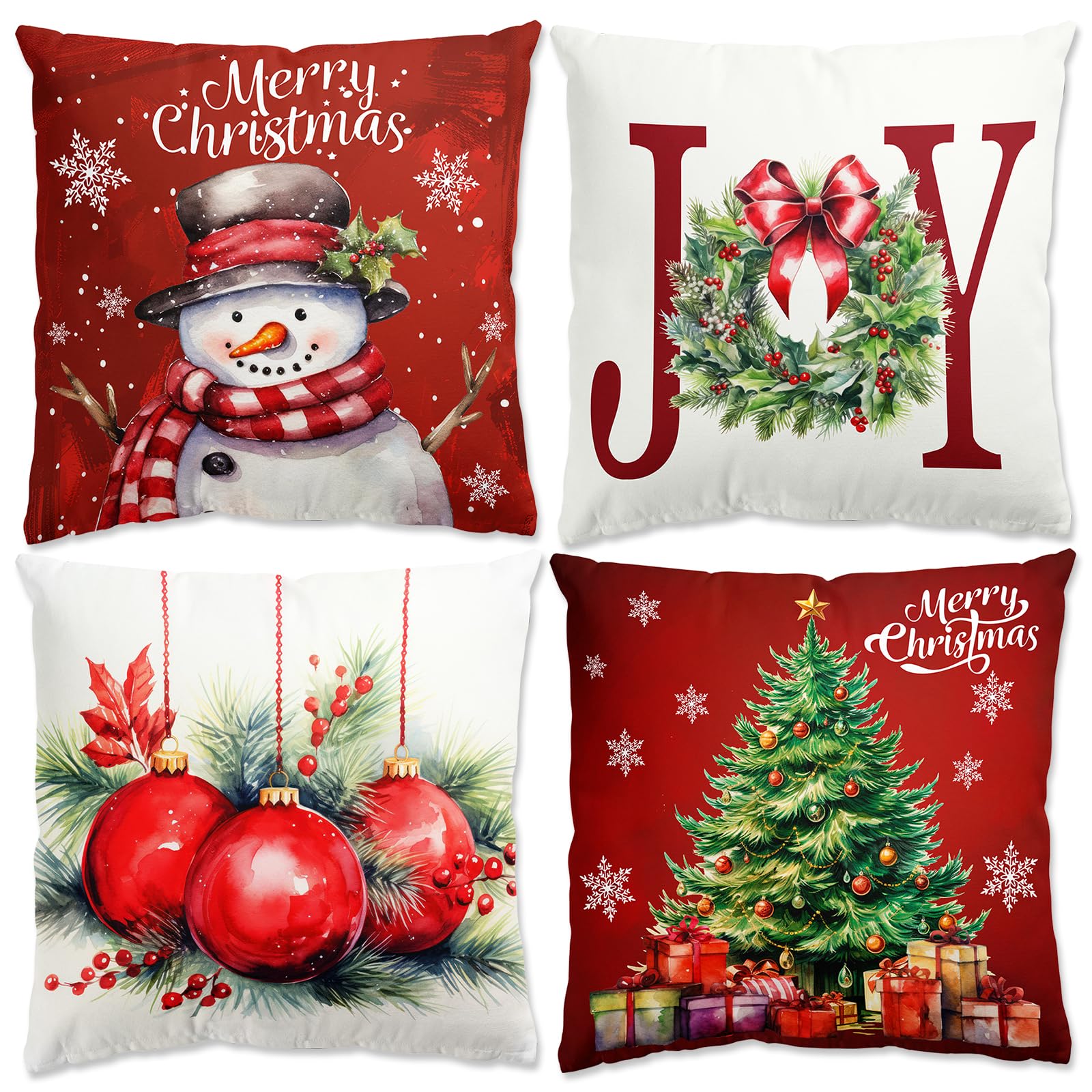 Federe Cuscino Divano Natale 30x50 Cm - Stampa Foglie Di Pino E Fiocchi Di Neve, Grigio E Bianco - Foto 9