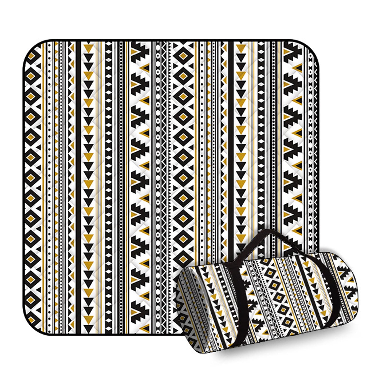 Coperte Picnic Impermeabili Pieghevoli Spiaggia Esterni Anti Sabbia Per Campeggio Prato Parco Accessori-Black