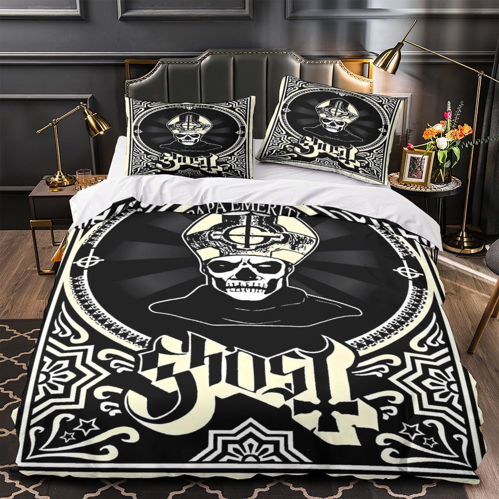 Parure de couette crâne 3D de qualité supérieure avec tissage microfibre doux et durable