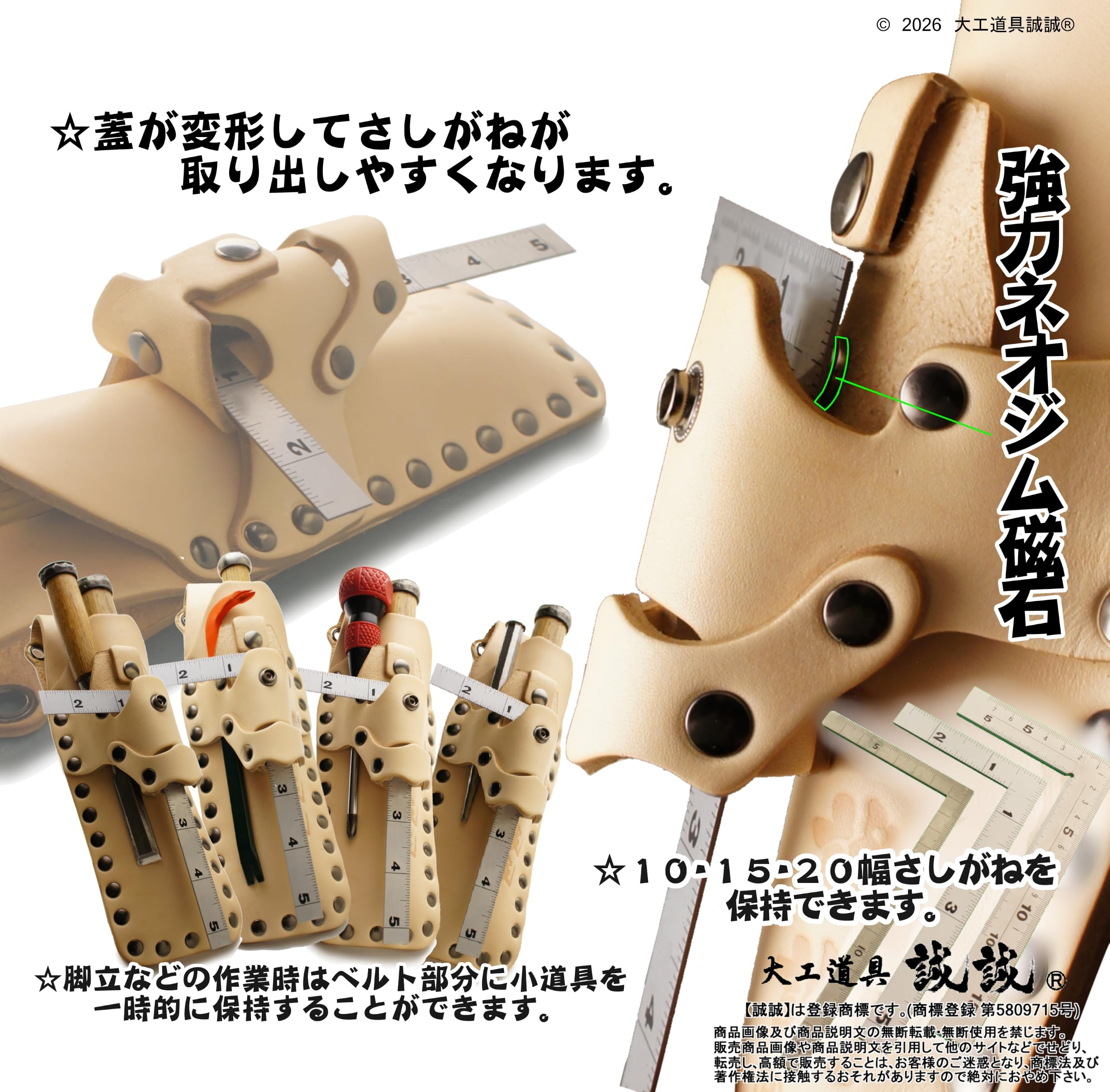 Amazon.co.jp: 誠誠《 挟持式 ノミケース 》がっちり ノミ差し 一寸 4