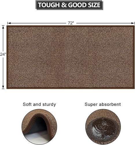 Miniatura 2 de GOYLSER Tapete antideslizante para exteriores  Camino cómodo con respaldo de goma  Alfombra de pasillo para pasillos antideslizante, alfombra de