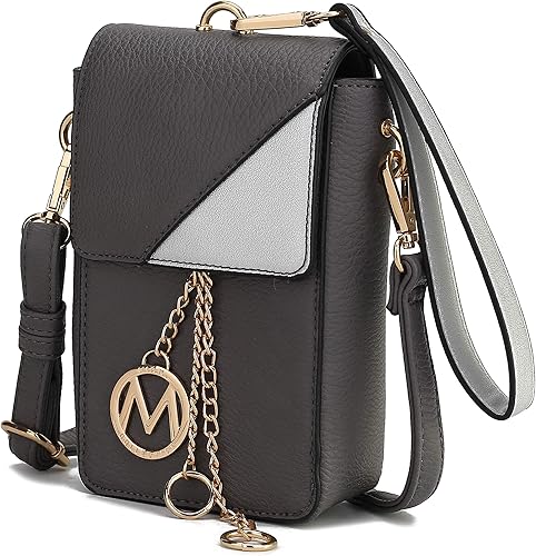 MKF - Bolso pequeño cruzado para teléfono celular para mujer ranuras para tarjetas bolsa de cuero sintético para teléfono celular funda de moda con