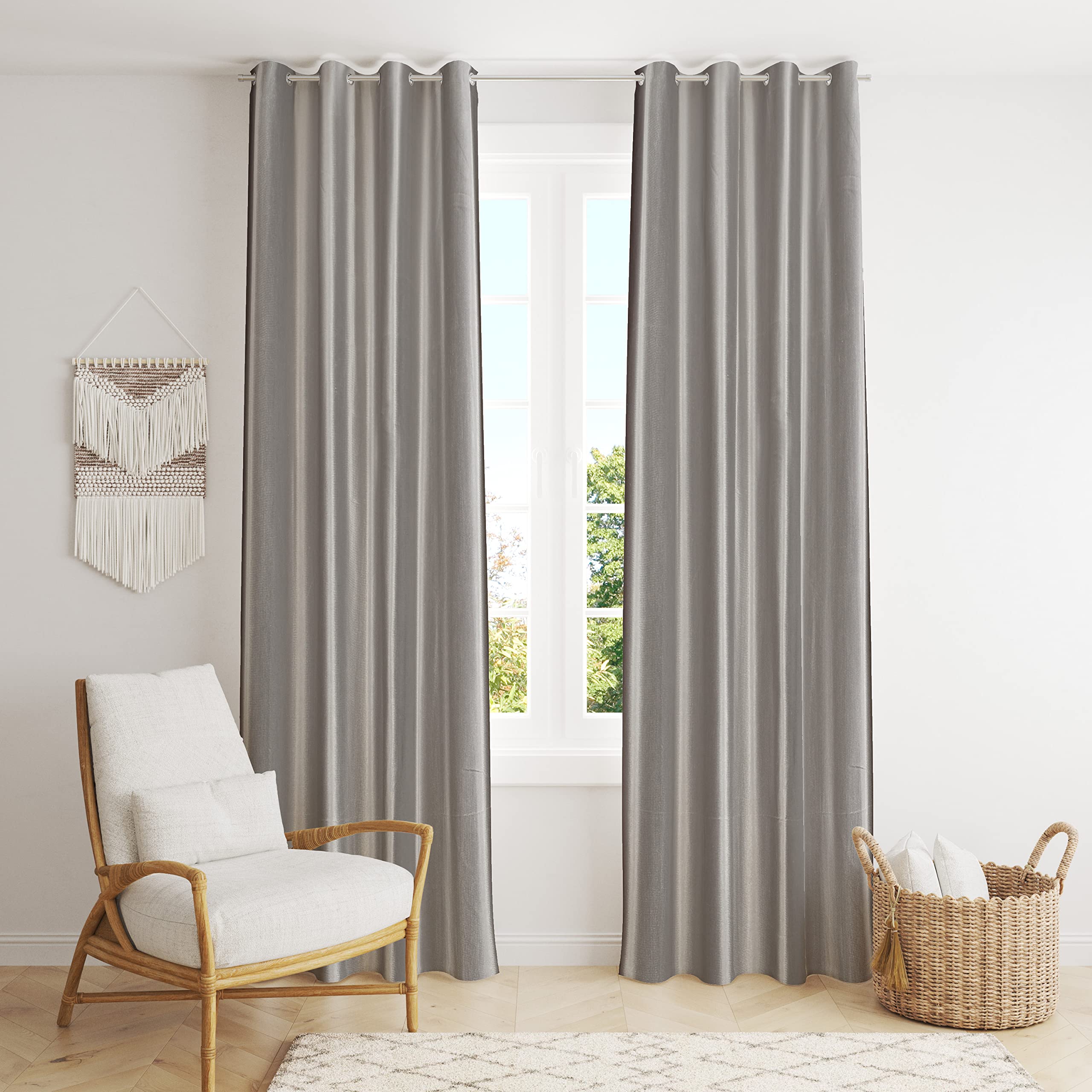 Home UTSAV Premium Long Crush Plain (Solid) Curtains for Door 7 Feet, Pack of 1, Grey (B0C7MLCWPX) Amazon Price History, Amazon Price Tracker