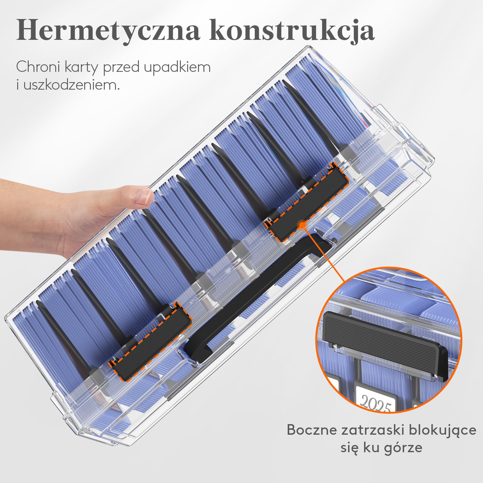 Lifewit Zestaw 2 pudełek do przechowywania kart kolekcjonerskich z tworzywa sztucznego, do 1800 kart, z 16 przegródkami na karty i 40 etykietami, na karty MTG, TCG, Yugioh i Sport