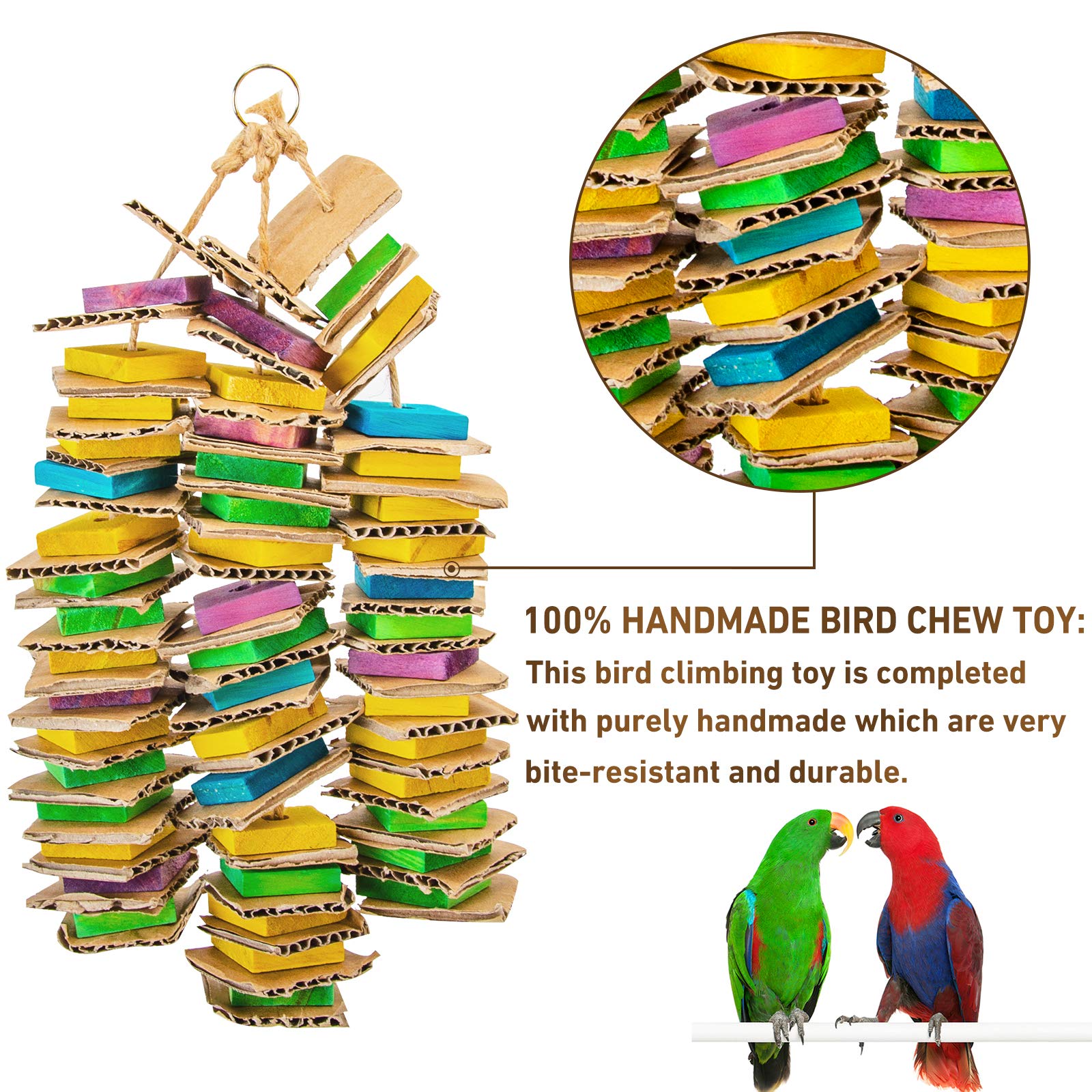 Snapklik.com : Parrot Toys For Medium Birds, Parrot Chewing Cardboard ... - Macaw Bird Toys For Cages