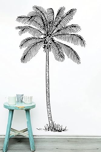 Vinilo calcomanía decorativo para pared de coco Palmera 72"x41" 6ft Tall