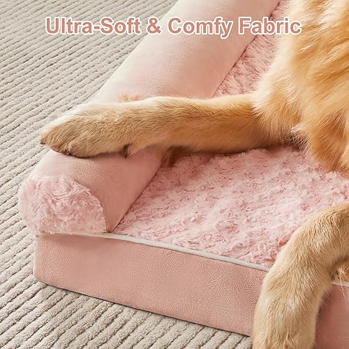 Miniatura 4 de BFPETHOME - Camas ortopédicas para perros grandes, cama para perros medianos y grandes, sofá impermeable para mascotas con funda extraíble y lavable
