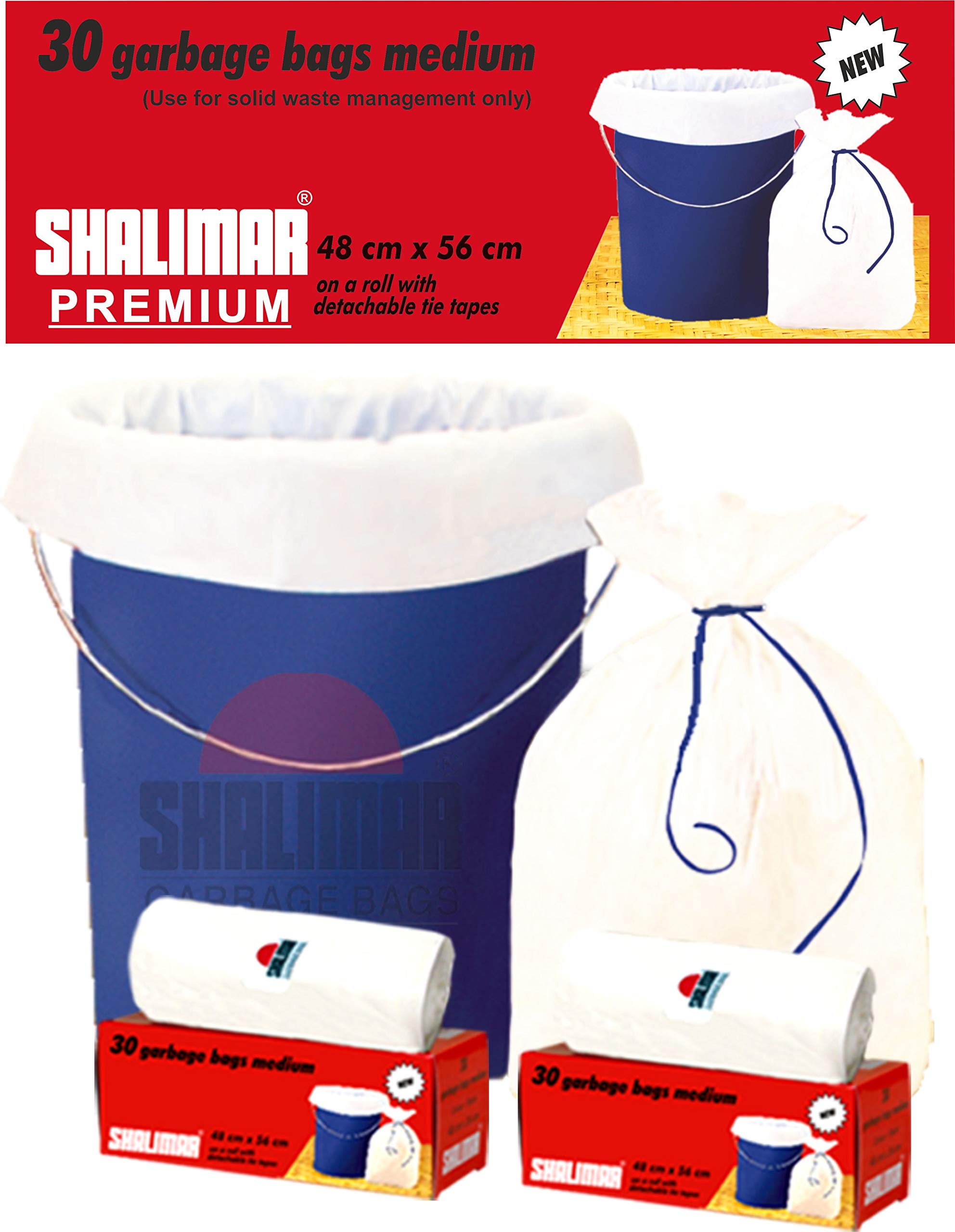 Shalimar Premium Garbage Bags Medium Size 48 Cm X 56 Cm 4 Rolls 1 Bags White Colour Buy Online In Faroe Islands At Faroe Desertcart Com Productid