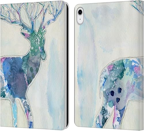 Head Case Designs Officially Licensed Wyanne Quiet Creative Animals 2 Leather Book Wallet Case Cover Compatible with Apple iPad 10.9 (2022)