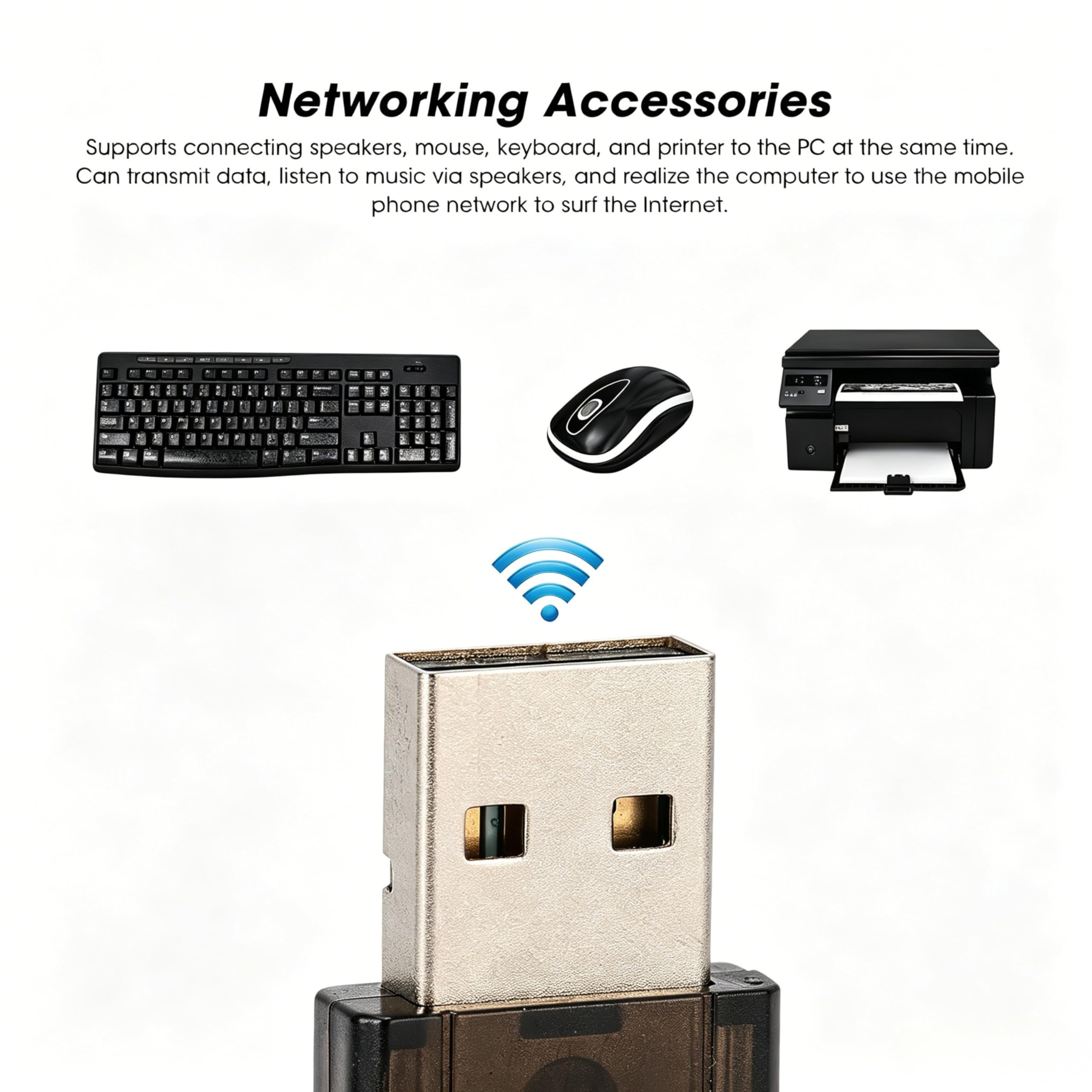 Wersja 5.0 Szybki bezprzewodowy adapter Bluetooth USB z chipem RTL8761B do laptopa PC czarny ABS metalowa transmisja 3 Mbps Plug and Play