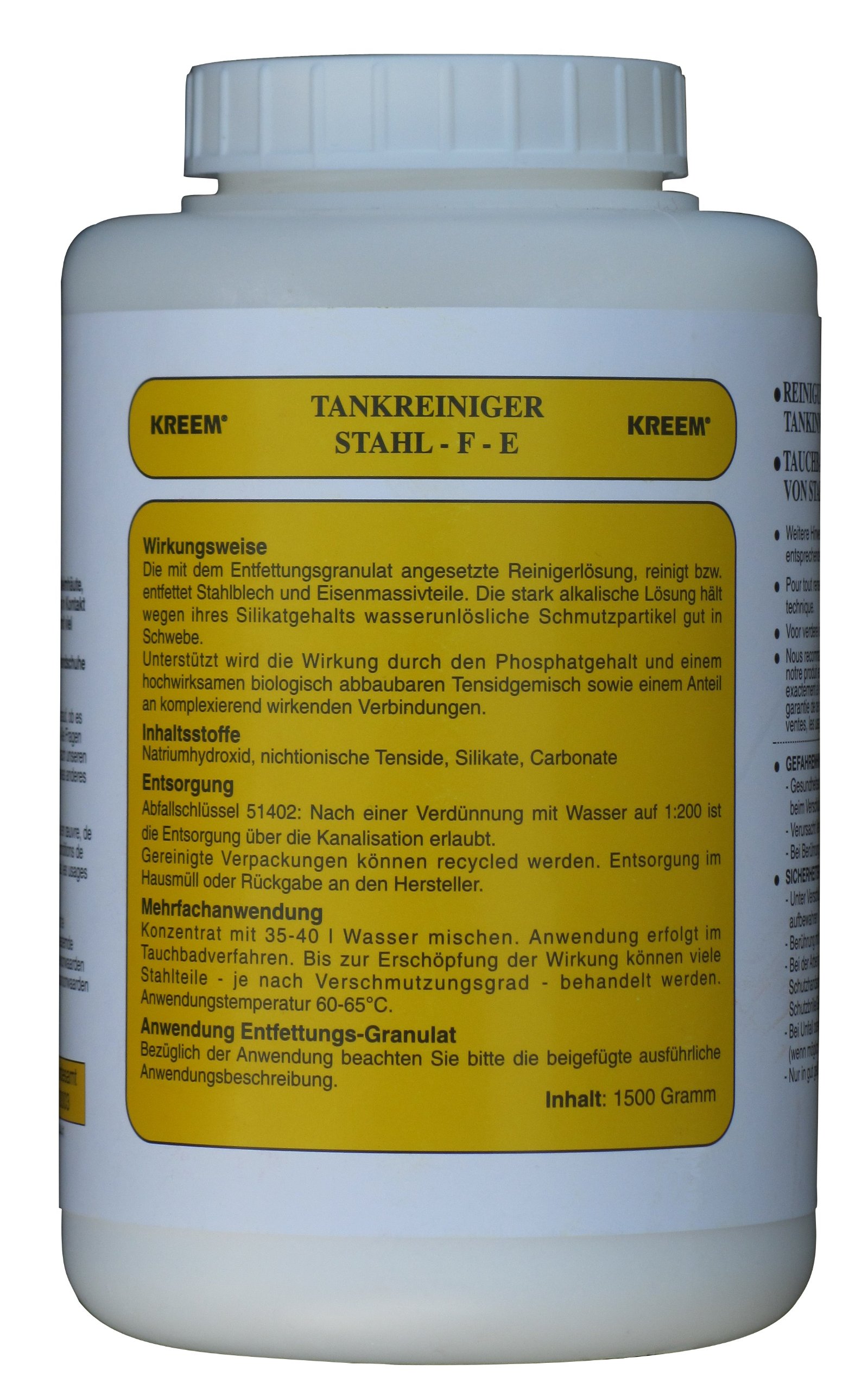 Kreem Tankreiniger-Granulat Stahl F-E für 40 Liter Tauchbad