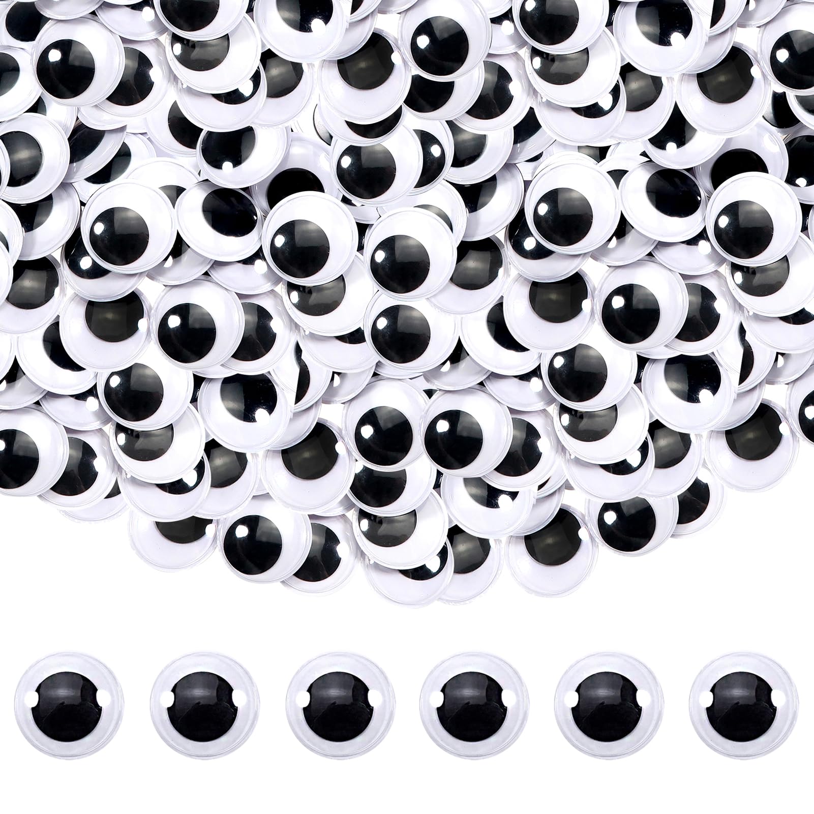 TOAOB 150pcs 20mm Large Googly Eyes Self Adhesive Wiggle Eyes for Craft