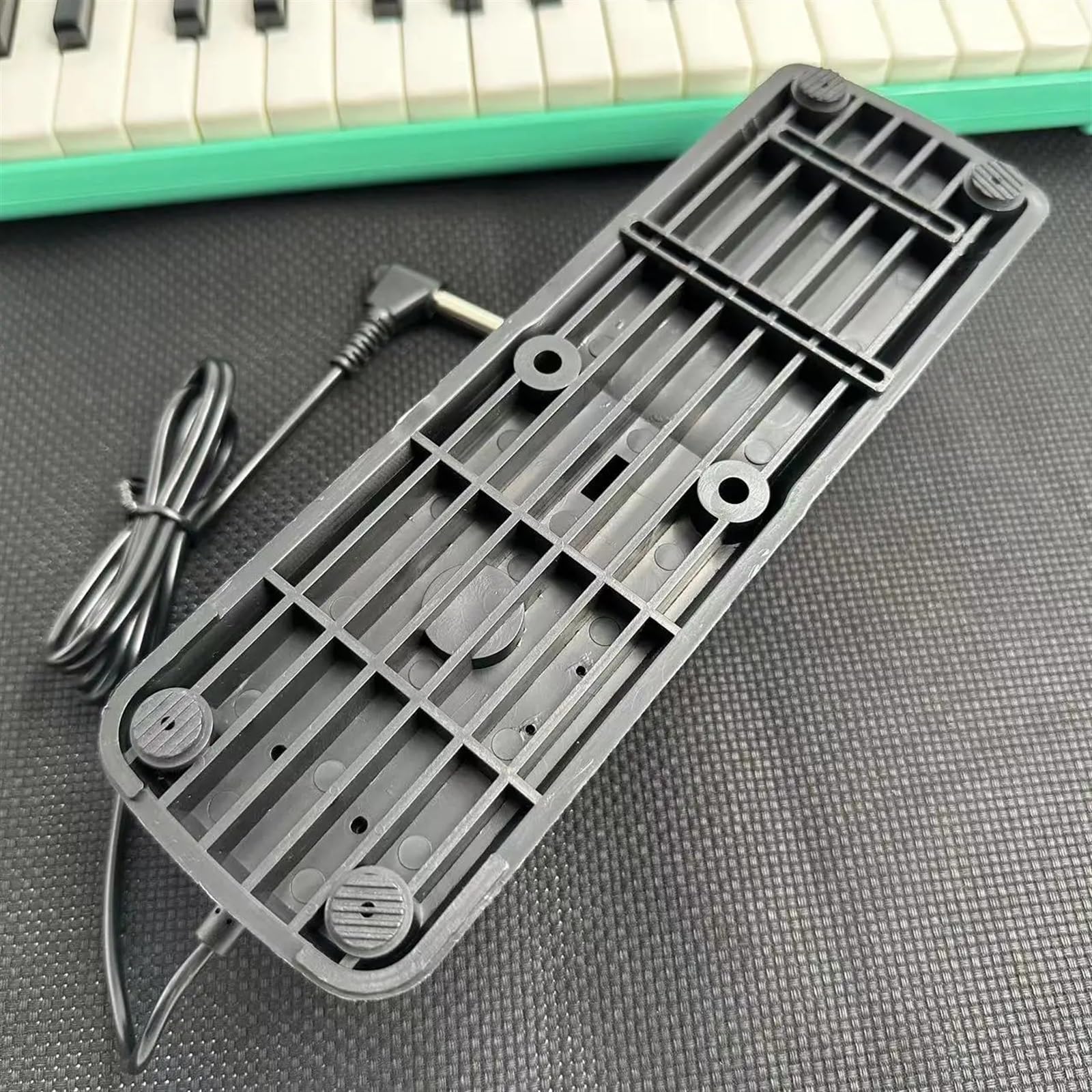 Digital Piano Sustain Pedal Synthesizer Midi Keyboards Dämpfer 6,35 mm Eingangsstecker mit Polaritätsschalter (Schwarz - 01)