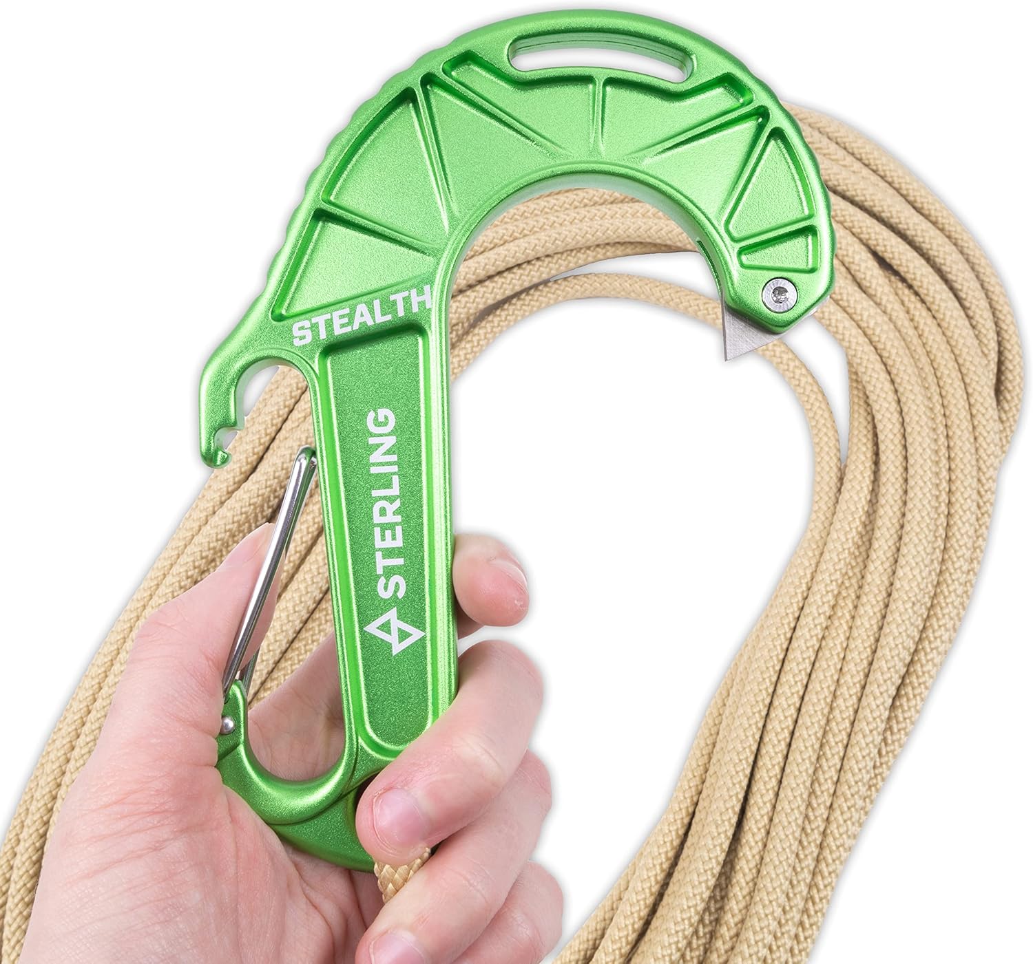 Rock-N-Rescue Technora Escape Rope - 50 Foot RNR Poseidon 8MM FireTech II Rope Sewn onto Stealth Escape Anchor Hook
