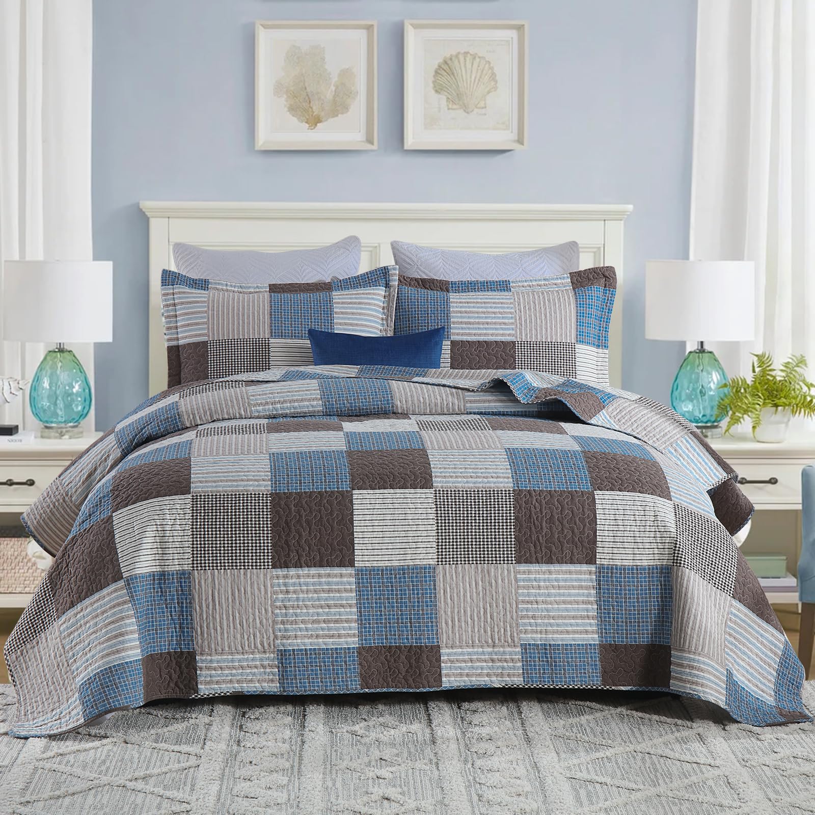 Edredón ligero y reversible para un dormitorio King fresco y acogedor