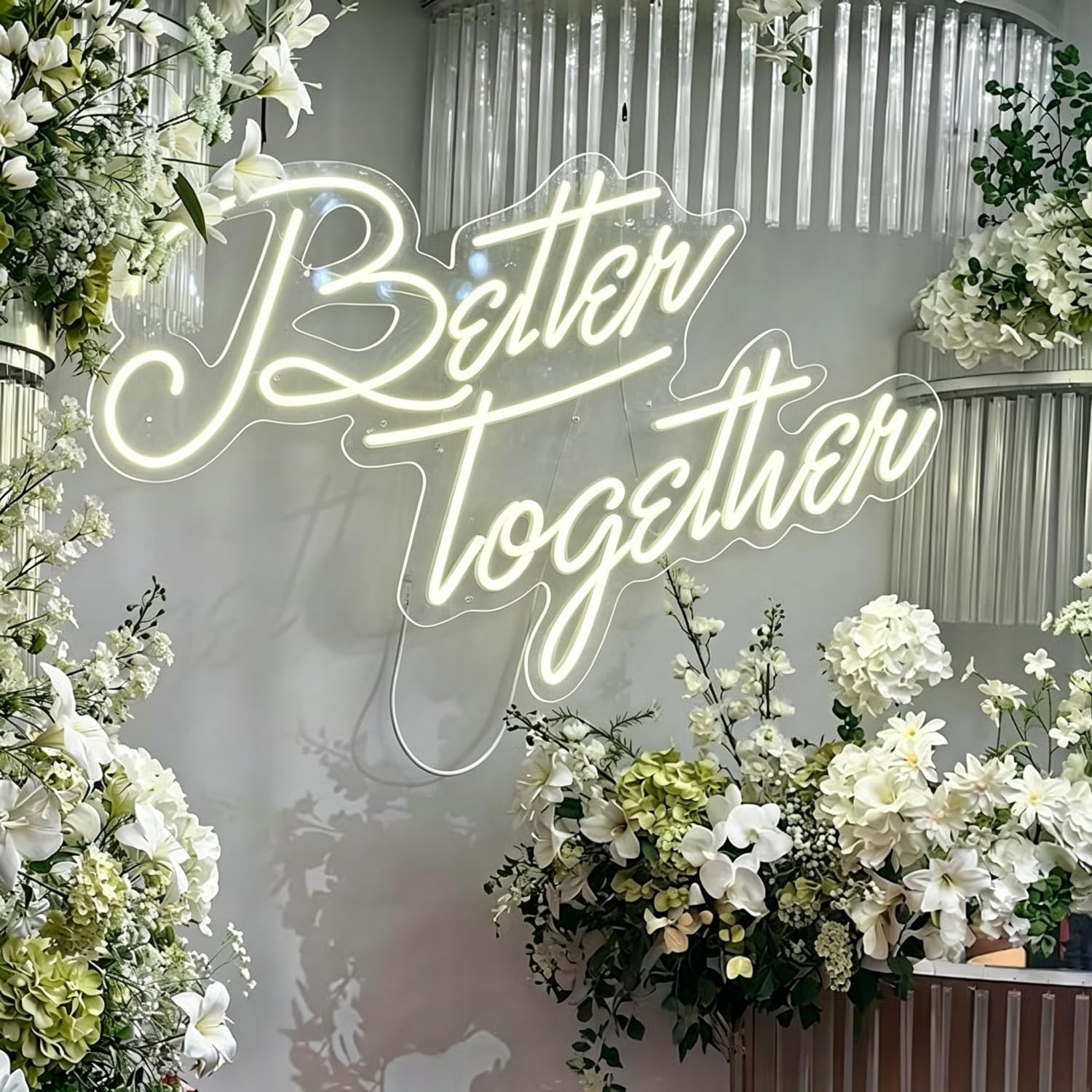 Better Together Neonlicht für Wand Deko, Neon Schild für Hochzeiten, Verlobungen, Partys, Zuhause, Schlafzimmer, Bar, Geburtstage