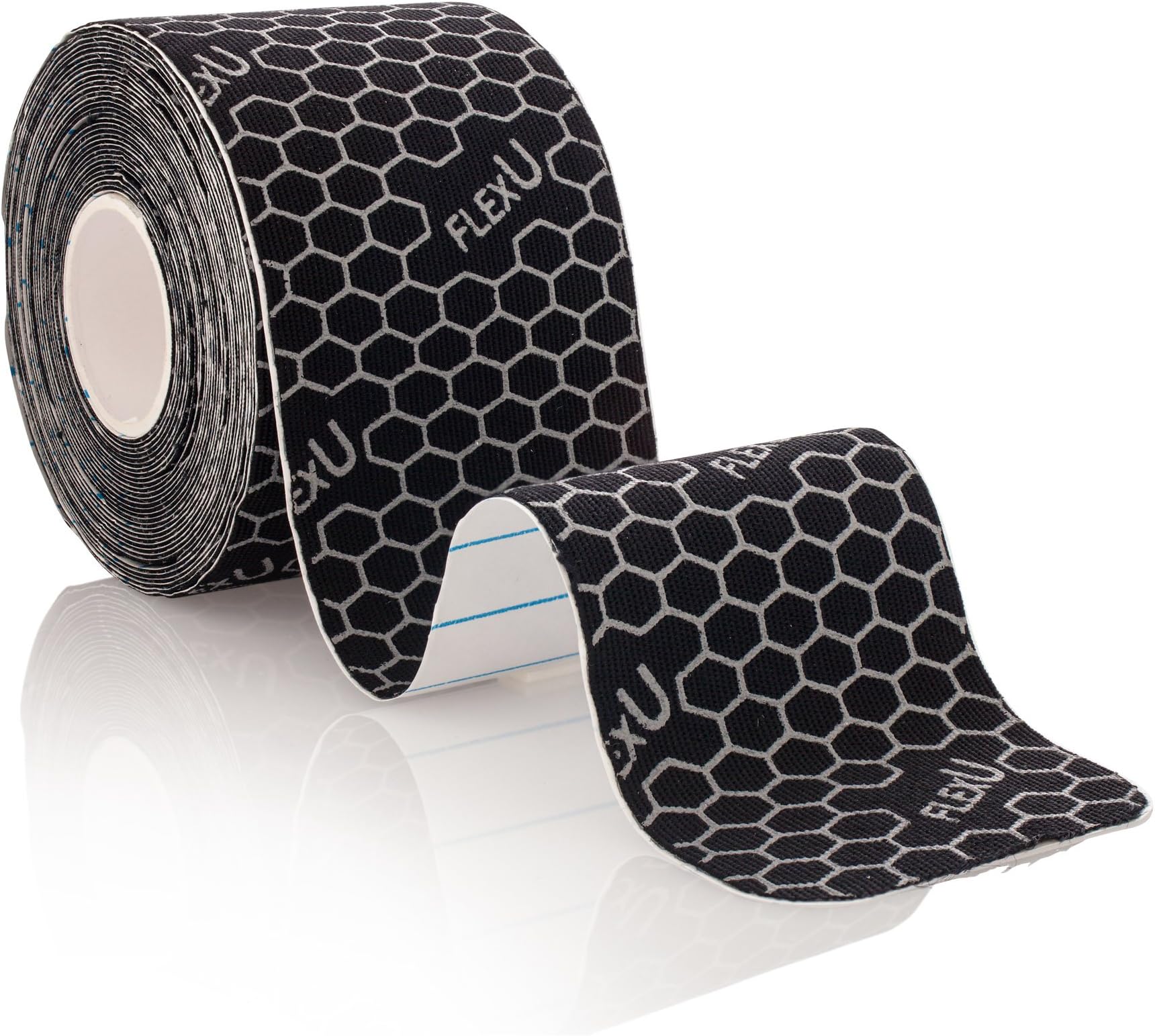 FlexU Kinesiology Tape; Single Roll or Bulk Pack; (Pre-Cut or Continuous); Advanced Strength and Flexibility Properties; Longer Lasting Therapeutic Recovery; Sports Tape