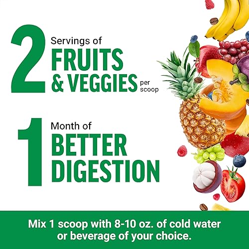 Miniatura 5 de Force Factor Smarter Greens Superfoods + polvo de digestión, paquete de 2, polvo verde con 2 mil millones de probióticos, enzimas digestivas y