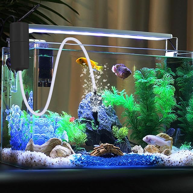 Foto 2 de 8 de Bombas de Acuario USB - Bomba de Aire USB Recargable de bajo Ruido para peceras