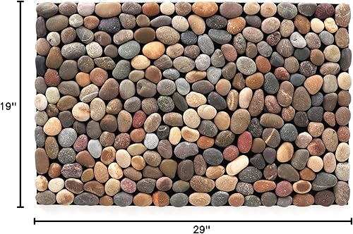 Miniatura 2 de Rutledge & King River Rock - Tapete para interior y exterior, tapete para puerta de entrada interior, tapete de piedra de River Rocks, tapete para