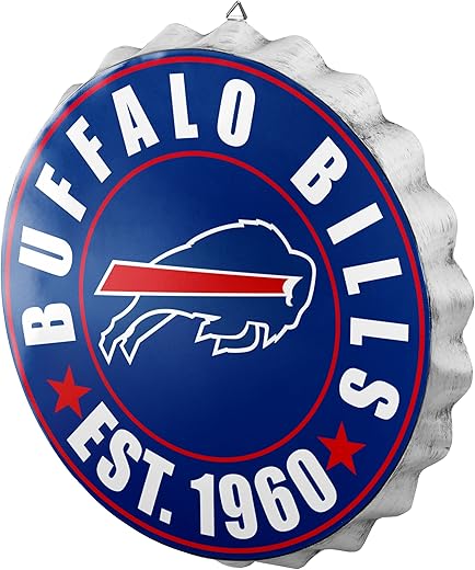 NFL Team Logo Metal Hanging Wall Bottle Cap Sign