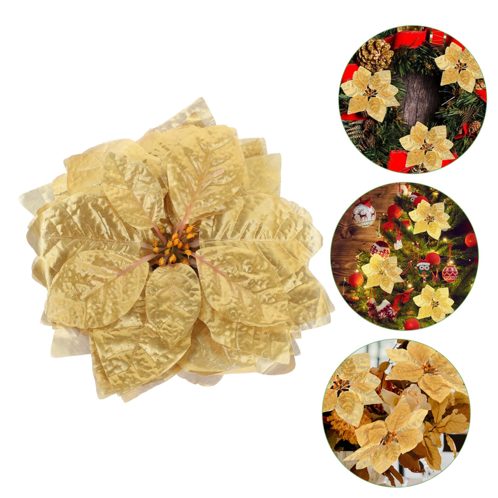 Alipis 84stücke Künstliche Weihnachtssterne Glitzernde Poinsettia Blumen Für Festliche Dekoration Für Weihnachten Tischarrangements Und -projekte