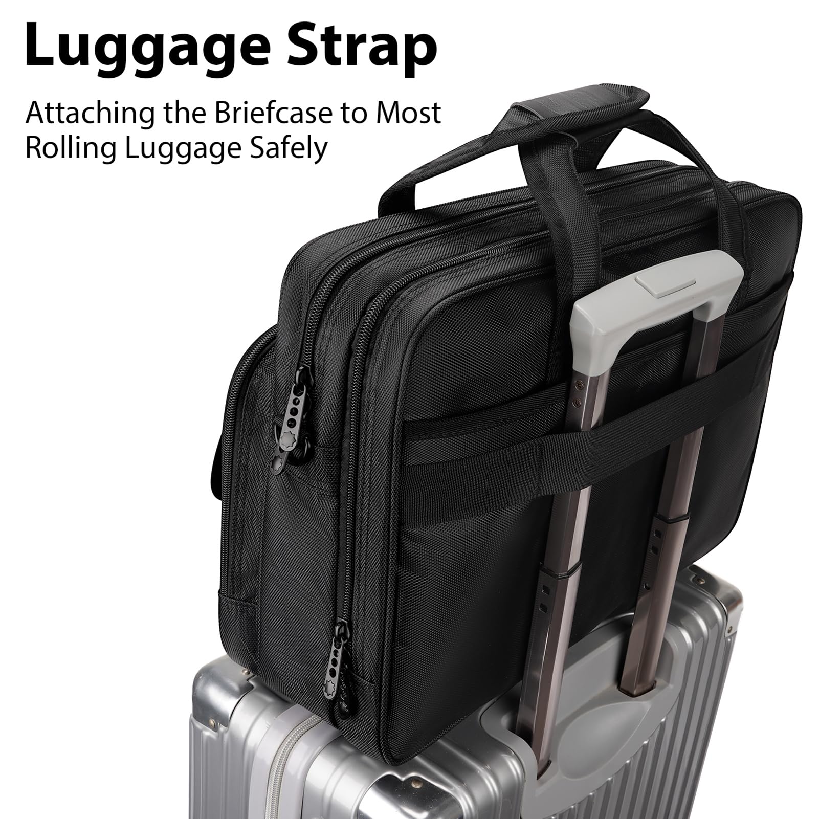 Taygeer Borsa Porta PC, 17 Pollici Borsa per PC Portatile Notebook Impermeabile Borsa a Tracolla per Laptop Borsa da Lavoro per Uomini Donne Insegnanti Affari Viaggi Universitari, Nero