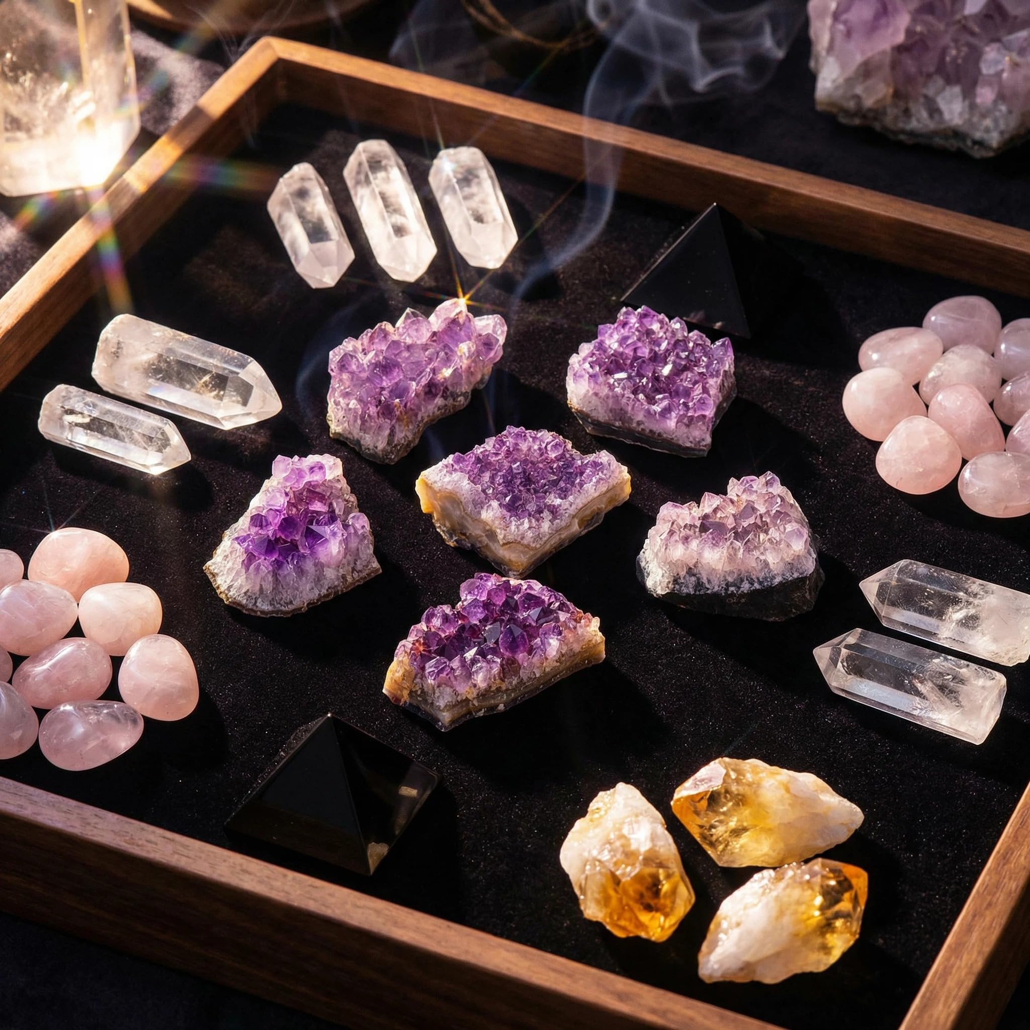 Amazon.com: 10Pcs 60-80g Natural Amethyst Quartz Crystal Cluster 