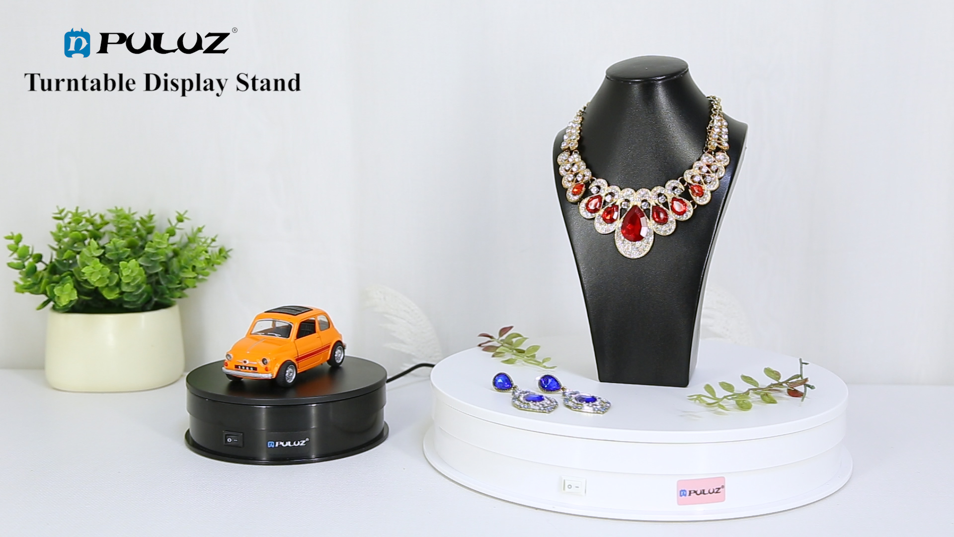 PULUZ 30cm 15cm USB Electric Rotating 360Degree Turntable Display Stand Holder Video Shooting Prop Photography Turntale I.84227039