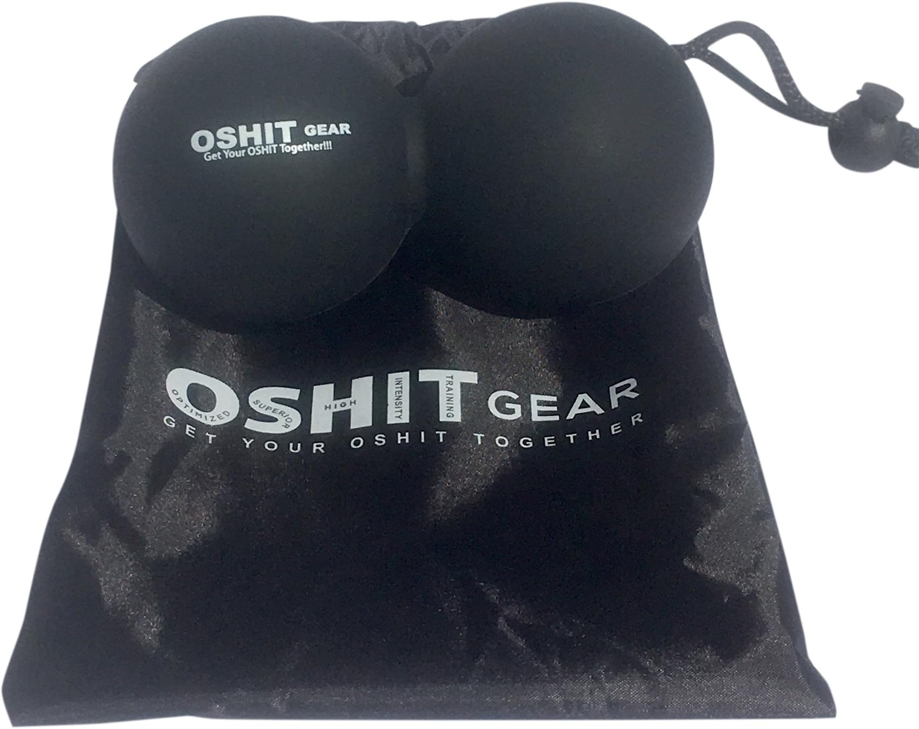 OSHIT GEAR Double Lacrosse Peanut Massage Ball Ideal for Mobility Work and Myofascial & Trigger Point Release- Comes with Free Carrying Case for a Limited Time
