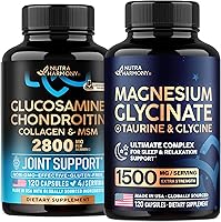 Vista 1 de NUTRAHARMONY Condroitina de glucosamina y glicinato de magnesio con cápsulas de glicina