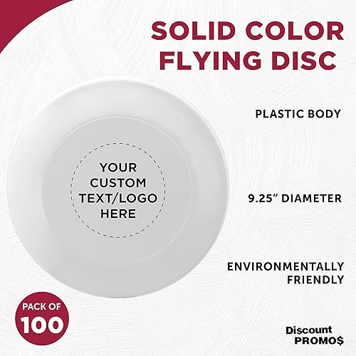 Miniatura 3 de DISCOUNT PROMOS Frisbee - Discos voladores a granel, 9.25 pulgadas, divertido juego de playa familiar
