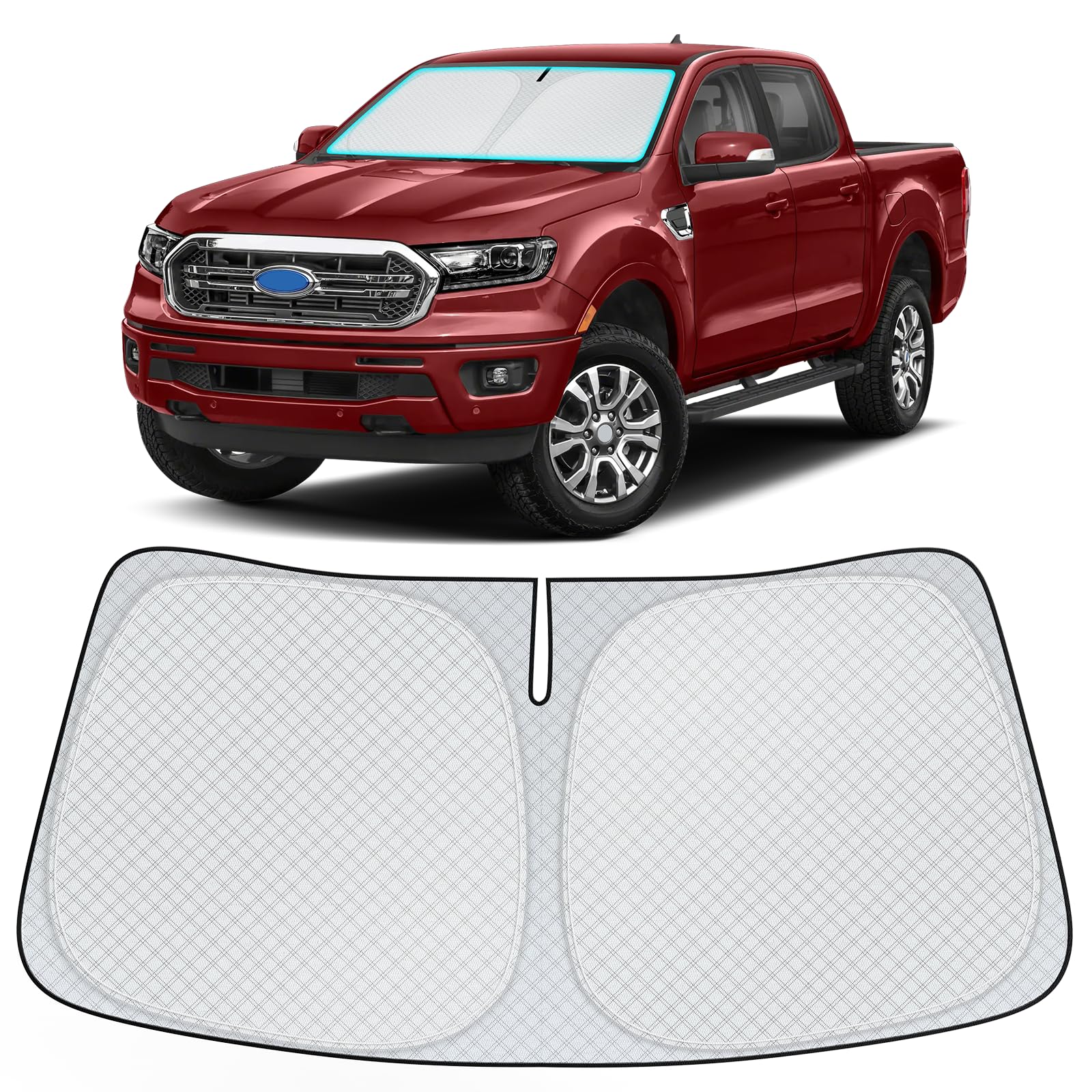 Snapklik.com : INSAUTO Windshield Sun Shade For 2019-2024 2025 Ford ...