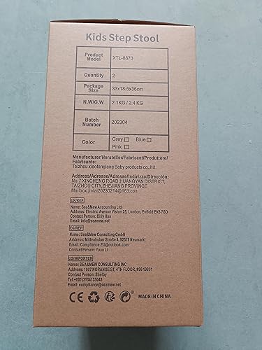 Miniatura 9 de Taburetes de 2 escalones para niños, taburete para lavabo de baño, taburete doble antideslizante para baño de niños pequeños, taburete