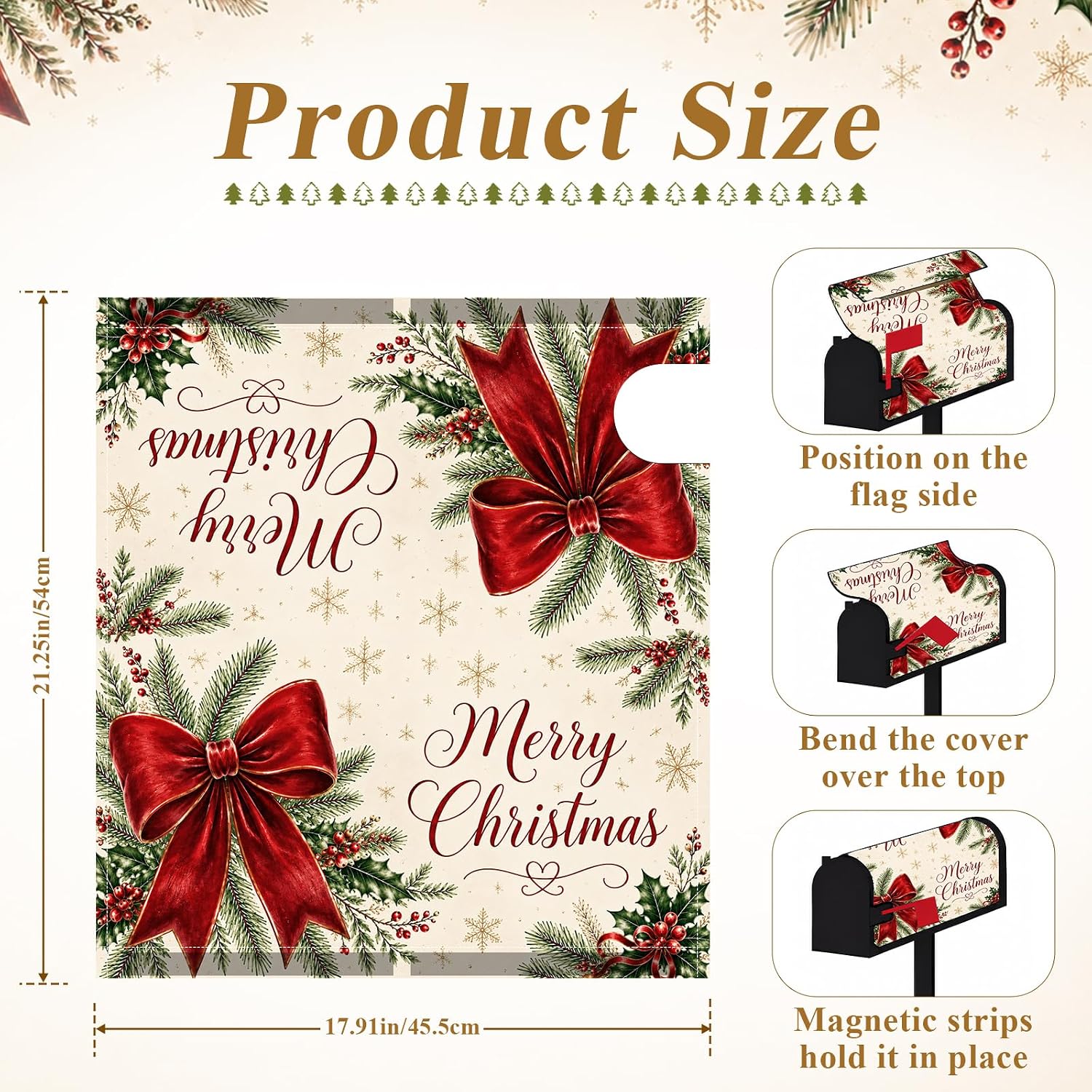 Magnetic Mailbox Cover,Christmas Mailbox Decorations
