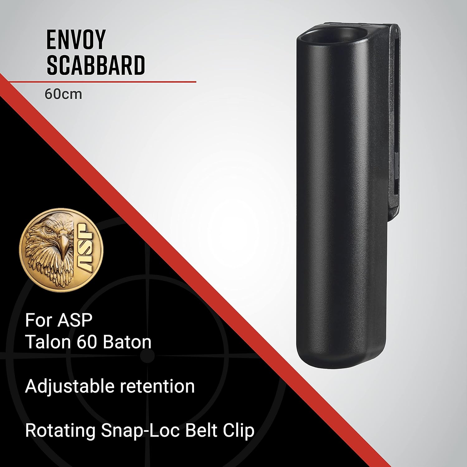 ASP, Inc. Envoy Baton Scabbard Talon Baton, Duty Belt Accessories for Police Officers, Security Guards, and Law Enforcement, Tactical and Personal Defense Equipment, Baton Holder for Duty Belt : Sports & Outdoors