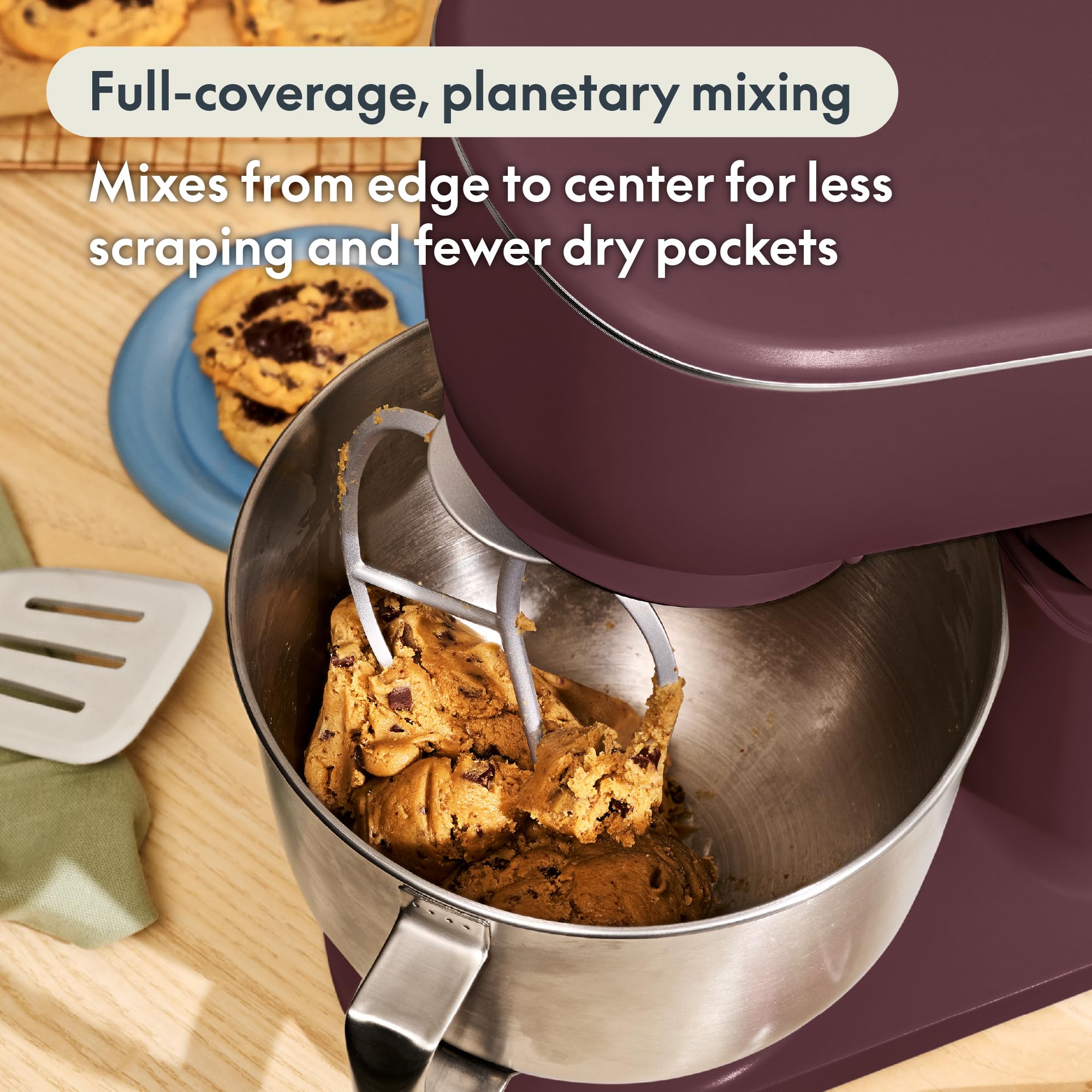 bella STIR 5.3Qt Tilt-Head Stand Mixer, 12-Speed Countertop Mixer, Fig view 5
