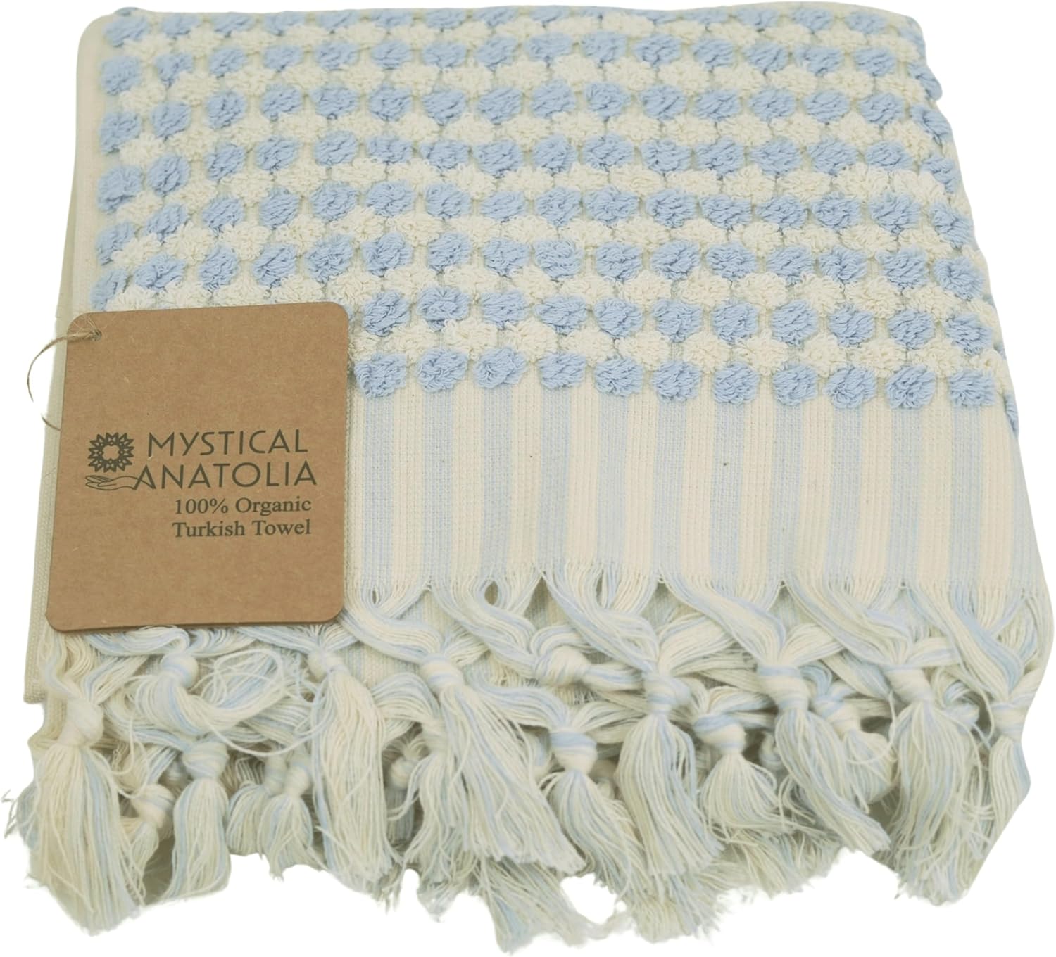 mysticalanatolia Organic Turkish Cotton Towel 36''x67'' Oversize Lightweight Quick Dry Soft Absorbent Pom Pom Tassel Black Luxury Bath Beach Spa